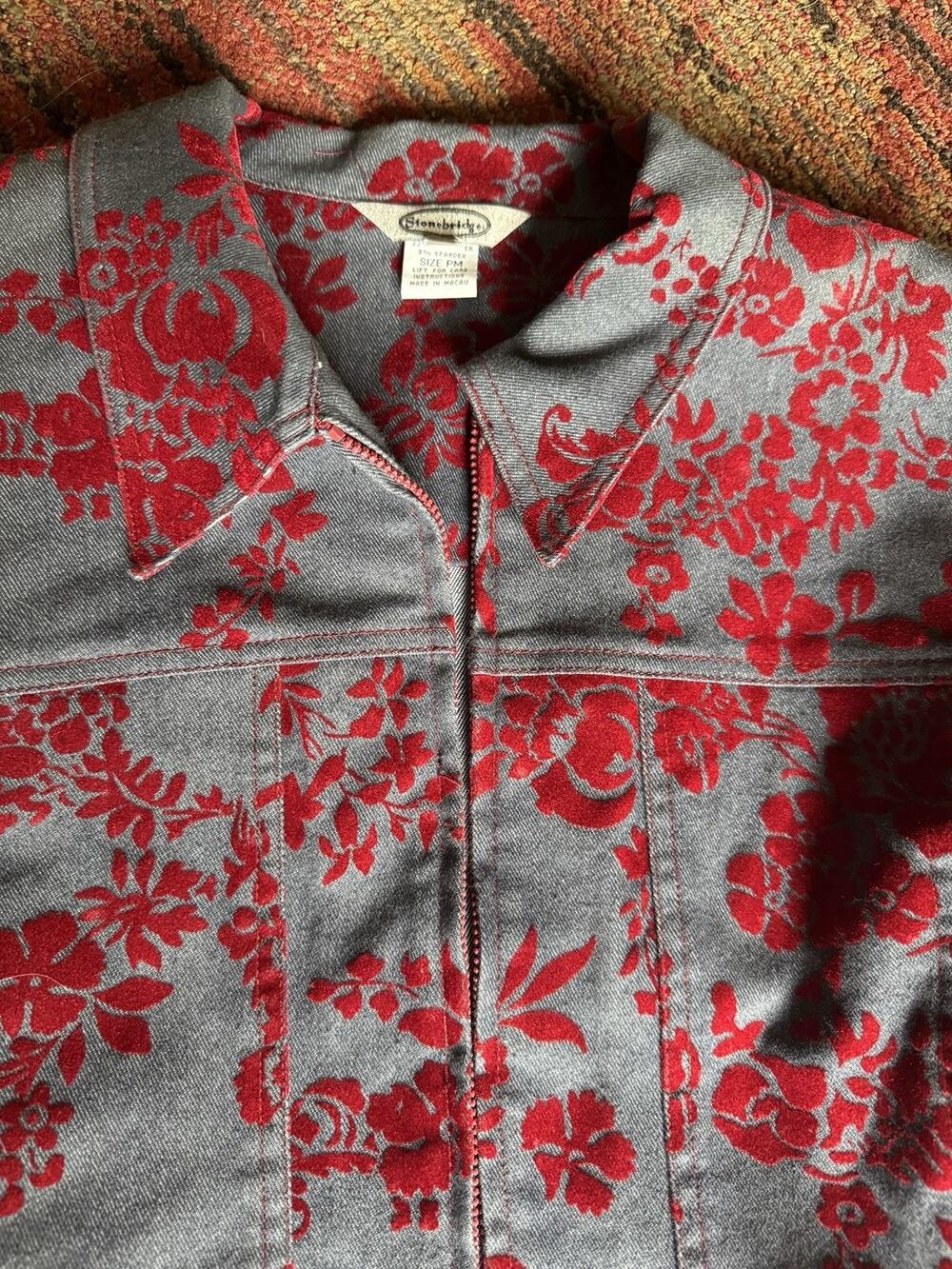 Denim Western Stonebridge Women's Pant Suit Size 10 Jerel LTD Cute Print